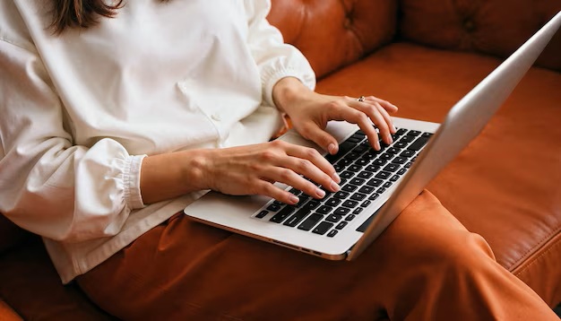 Student at a laptop