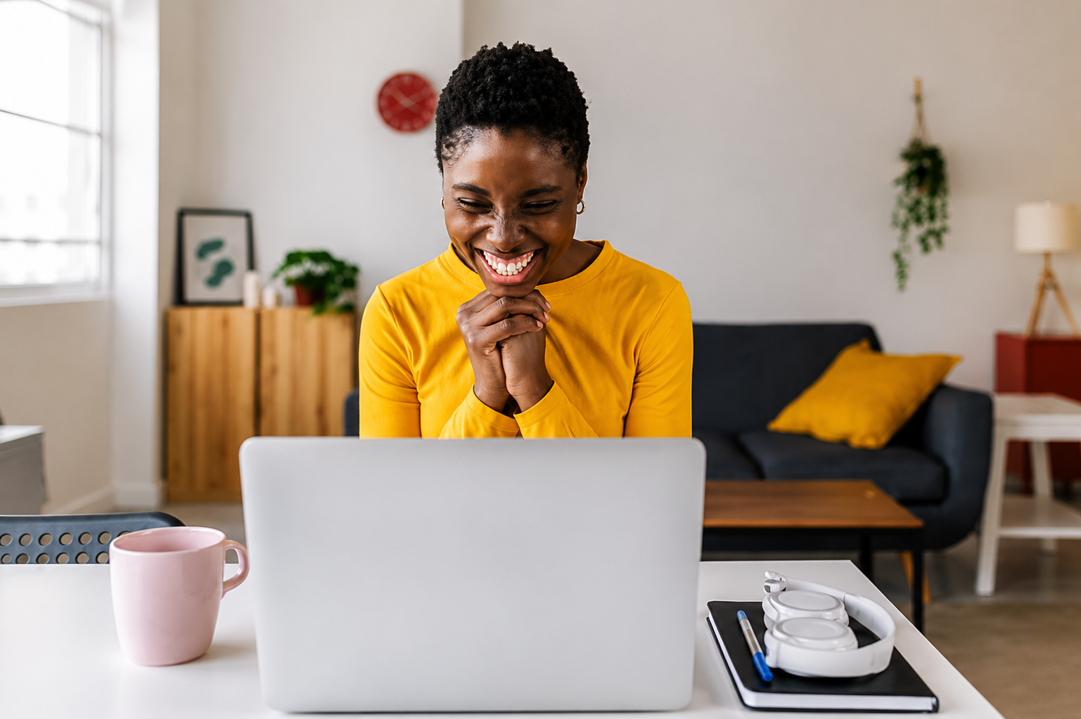Optional second photo — a student studying at home